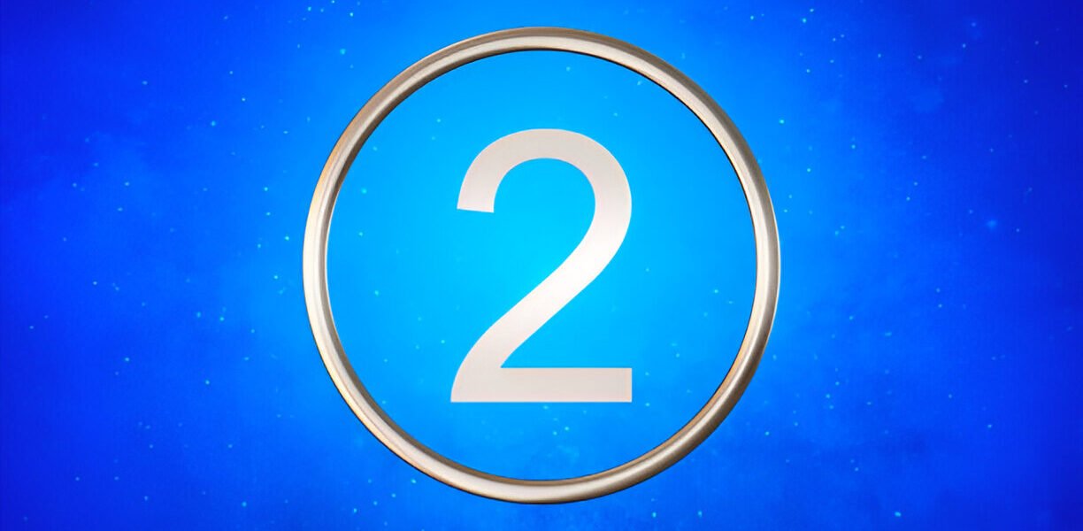 Numerology Number 2 meaning symbol with calm, peaceful, and emotional energy traits.