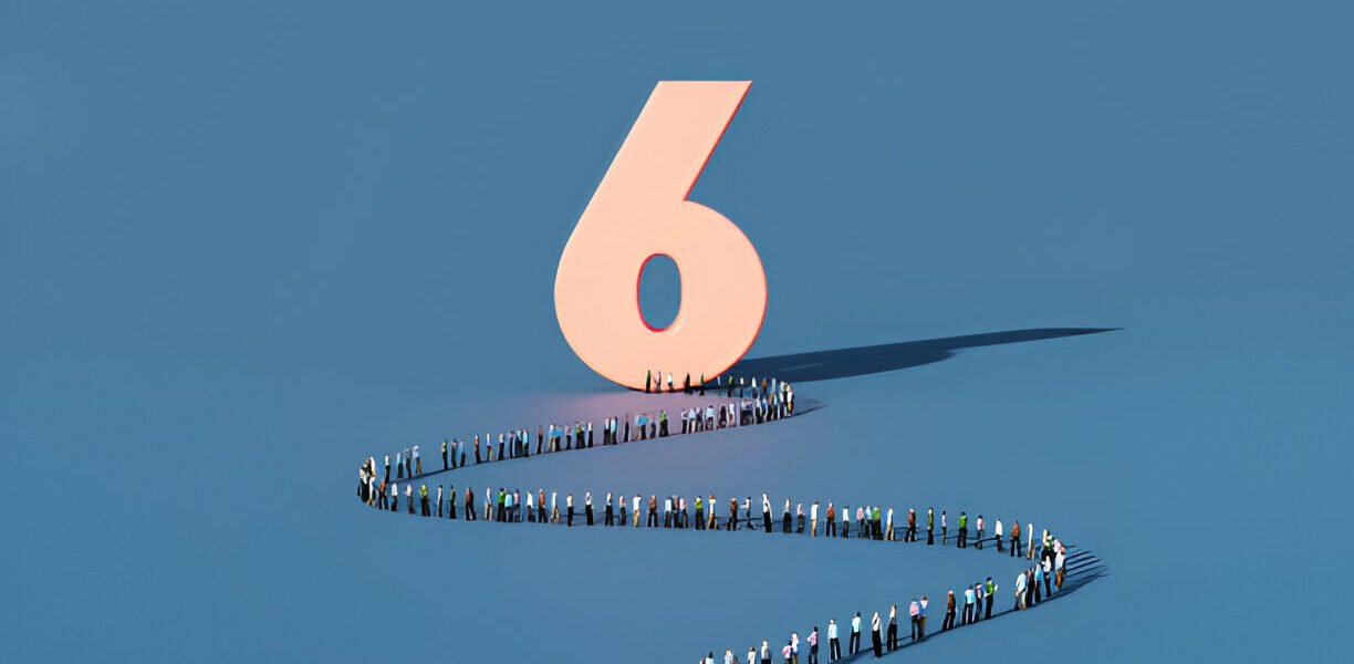 Illustration of Life Path Number 6 – The Nurturer of Love and Harmony, symbolizing compassion, love, and balance